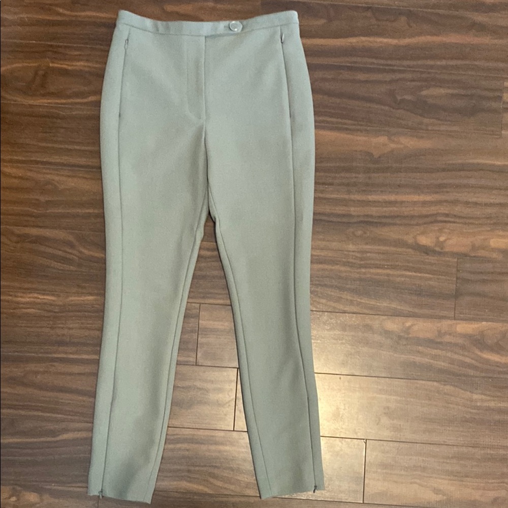 Club Monaco Green Slim Trousers with zippers